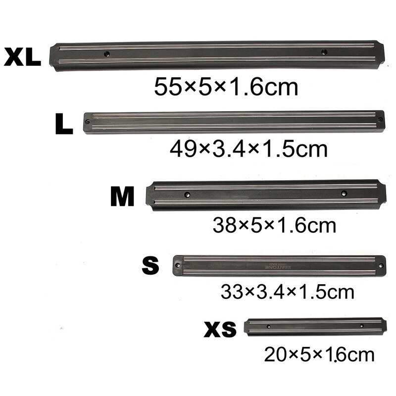 Stainless Metal Magnetic Knife Holder Wall Mount Black ABS metal Knife For Placstic Block Magnet Knife Holder Kitchen Tools