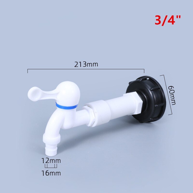 S60*6 to 1/2 &quot; 3/4 &quot; vattentank utlopp hink koppling förlängd trädgårdsslang koppling ibc vattentank adapter: 4