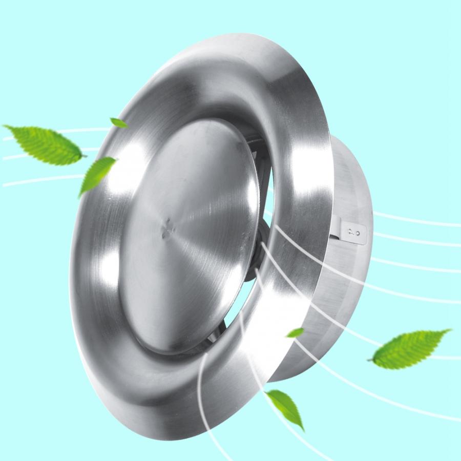 3 Sizes Adjustable Ceiling Home Stainless Steel Air Vent Round Ventilation Grille Duct Cover Exterior Wall Air Vent Grille