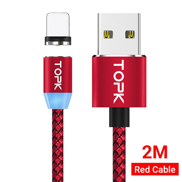 Topk Magnetische Usb-kabel Magneet Recharge Usb Type C Kabel Micro Usb Voor Samsung S9 S10 Xiaomi Redmi Note Pro android Telefoon Kabel