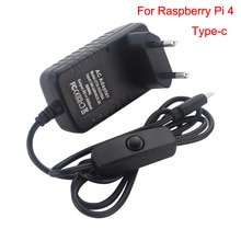 Raspberry Pi 4 USB Type C Power Adapter USB C Oplader 100-240V EU VS UK AU plug Voeding voor Raspberry Pi 4 Model B