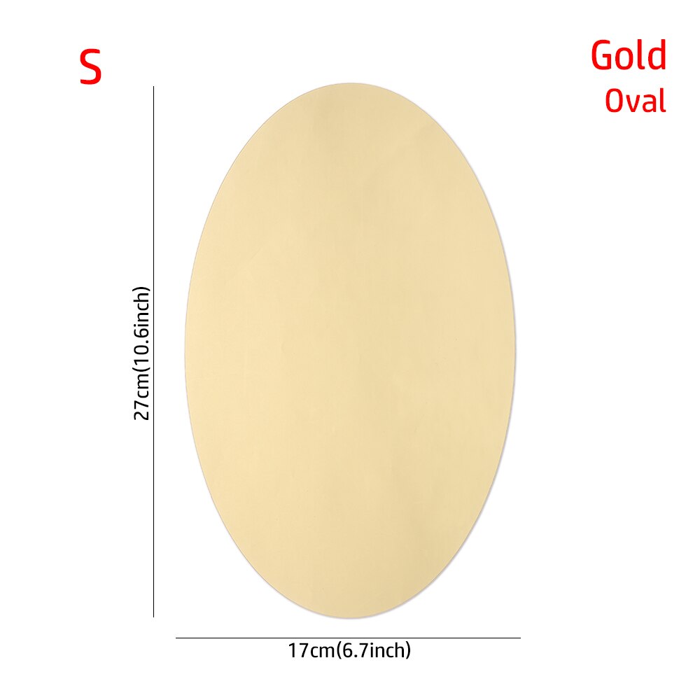 Acryl Spiegel Stickers Spiegel Muurstickers Reflecterende Glas Decals Ovale Rechthoek Muur Art Badkamer Woonkamer Woondecoratie: gold oval S