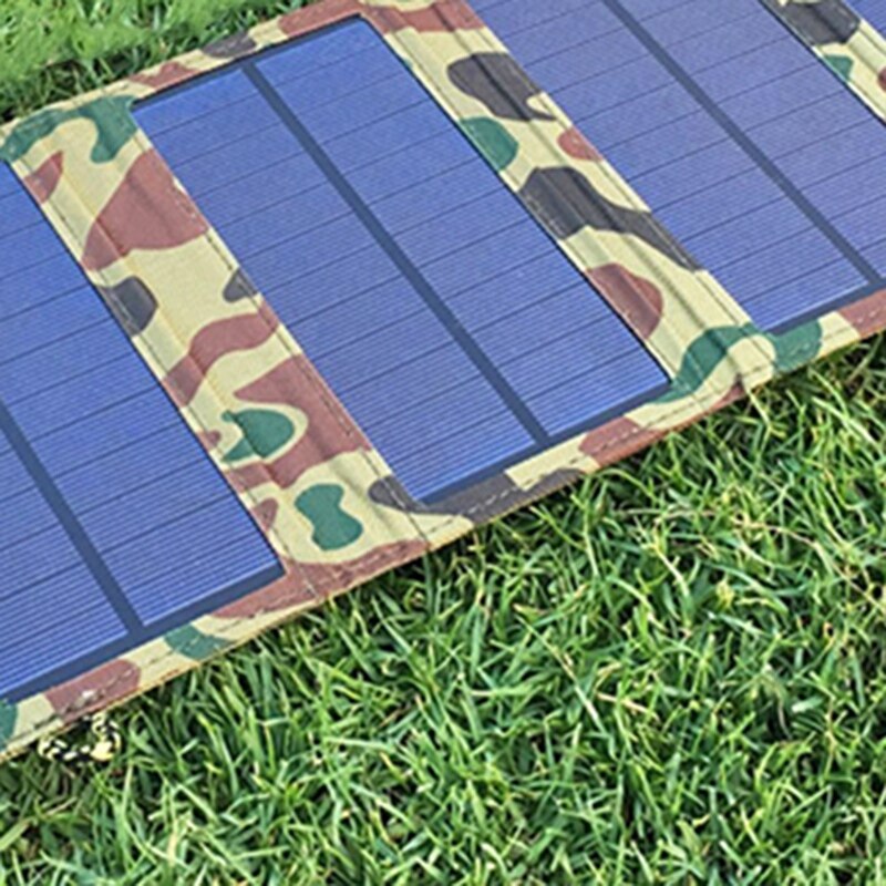 Portable 7W Solar Charger Solar Panel Solar Folding Charging Bag Mobile Phone Solar Charging Board Outdoor Camping Travel Phon