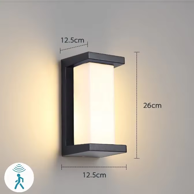 Led udendørs lys vandtæt  ip65 bevægelsessensor lys led udendørs væglampe udendørs belysning  ac85-265v udendørs væglamper: Lysegrøn / Rgb / 4w