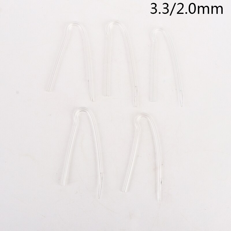 5pcs R Shape Transparent PVC BTE Hearing Aids Clear Earmolds Tubes Bent Tubing: -M33