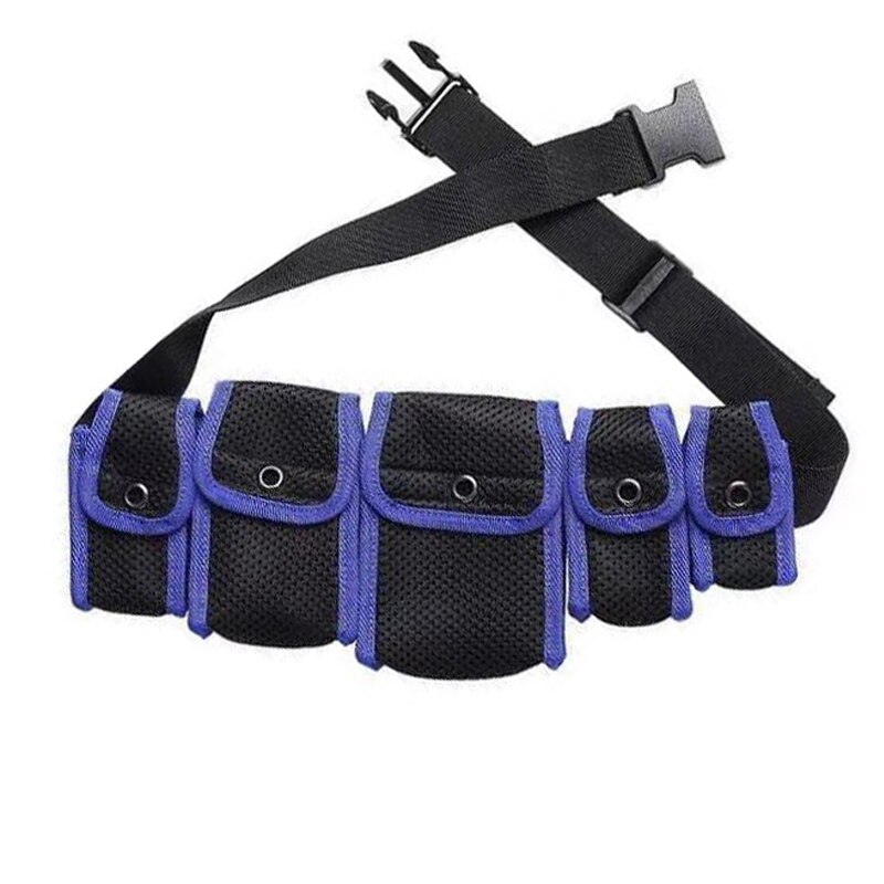 Five Small Bags Waist Bag Trend Bullet Chest Bag Hip-Hop Streetwear Waist Pack For Men Female Chain Nylon Belt Pocket G126: Blue