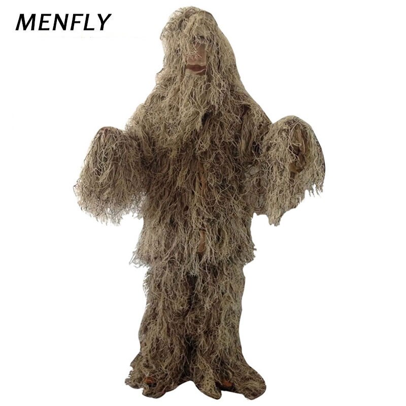 Costume Ghillie de chasse MENFLY, vêtements de Camouflage pour Cosplay PUBG, couleur du désert, gagnant du jeu de dîner de poulet, vêtements secrets pour passionnés