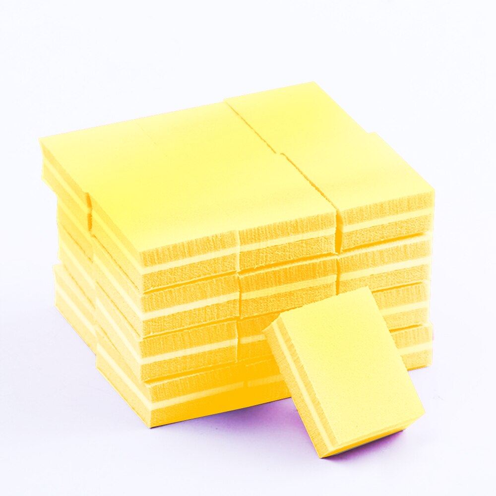 50Pcs Lot Dubbelzijdig Mini Nail File Kleurrijke Spons Nagellak Schuren Buffer Strips Polijsten Manicure Gereedschap: E