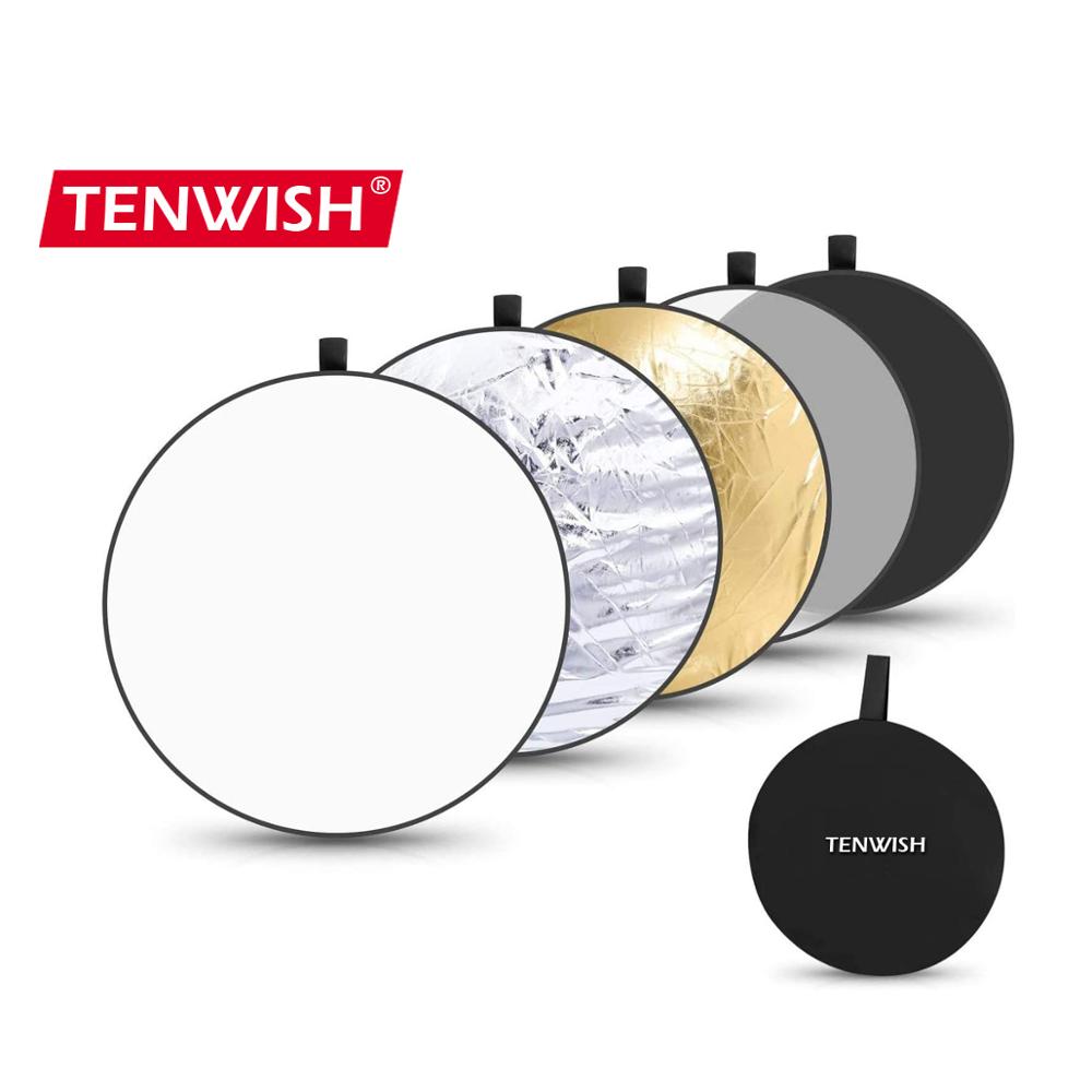 TENWISH 43 zoll/110cm 5in1 Multi Rabatt Fotografie Studio Foto Faltbare Licht Reflektor tragbare foto Rabatt w/tragetasche