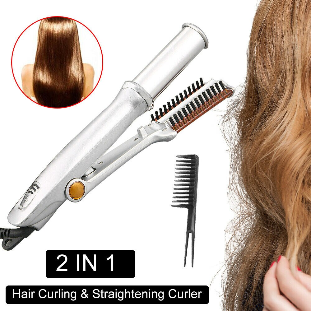 Lonic Haar Curler Und Richt Eisen 2 In 1 Rotierenden Haar Curling Wand Roller Haar Styling Curling Anti Frizz Haarglätter