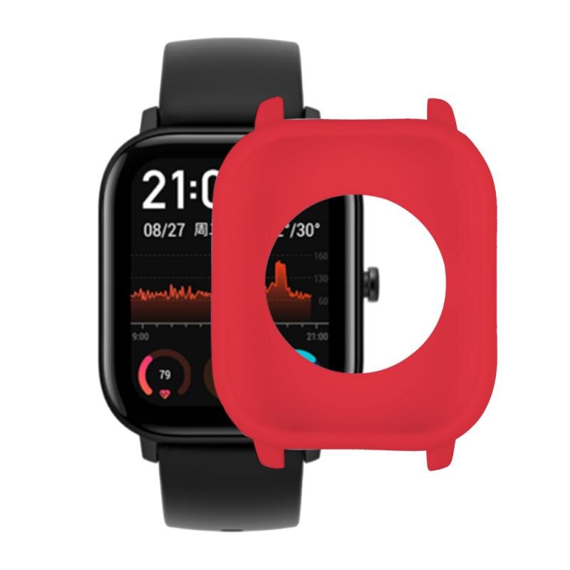 Nuovo 1PC Astuto della vigilanza Protezione GTS Della Copertura Accessori per Huami Amazfit GTS Orologio Custodia protettiva In Silicone Morbido Borsette Telaio paraurti: Rosso