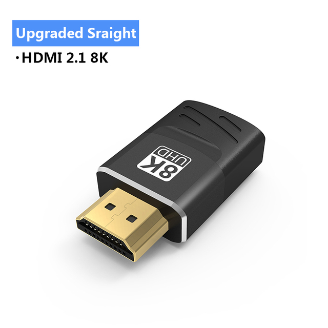 Mini adaptador HDMI 8K @ 60Hz 4K @ 120Hz Mini HDMI macho a HDMI 2,1 hembra convertidor para PC portátiles tarjeta gráfica extensión Micro HDMI: Negro