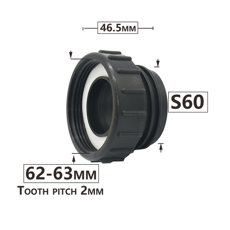 IBC Tank Adapter S60 x 1/2" 3/4' 1" 1.5 2" 63/75/80/100mm Thread Connector Ton Barrel Connect 1000 Liter IBC Tank Fitting: Pink