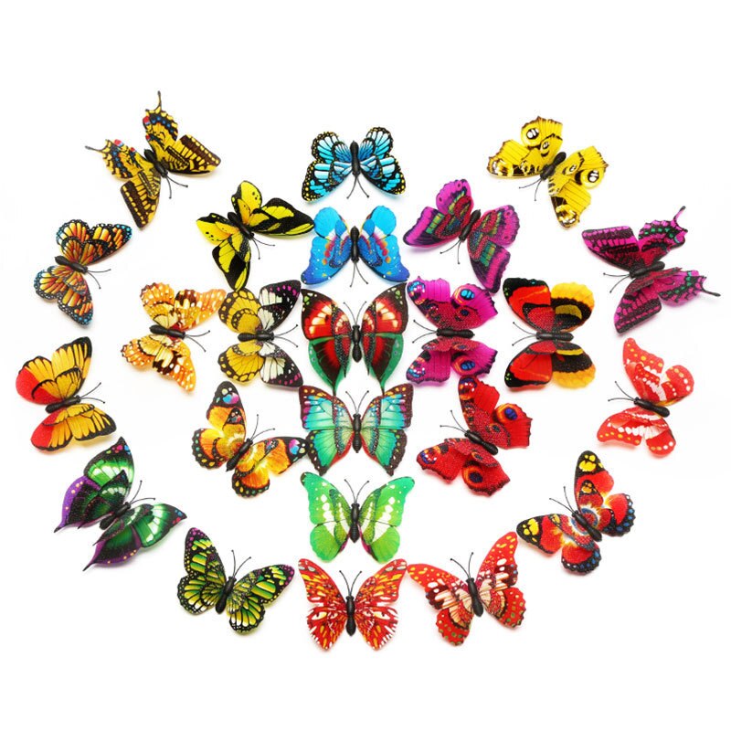 Pvc Simulation Single-Layer Plunger Butterfly Gardening Ornaments Garden Flower Arrangement Decoration Wedding Wedding Hanging B