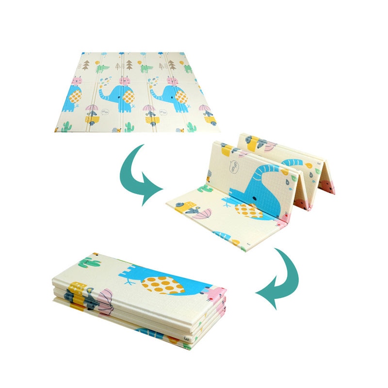 Opvouwbare kruipmat voor kinderen, kinderspeelgoed, cartoon babyspeelmat, dubbelzijdige babyklimmat, kinderkleed, waterdichte speelmatten