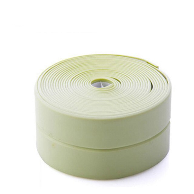 Qdrr 3.2 mx 38mm badeværelse brusebad vask bad forsegling strip tape hvid pvc selvklæbende vandtæt væg klistermærke til badeværelse køkken: Grøn / 22mm