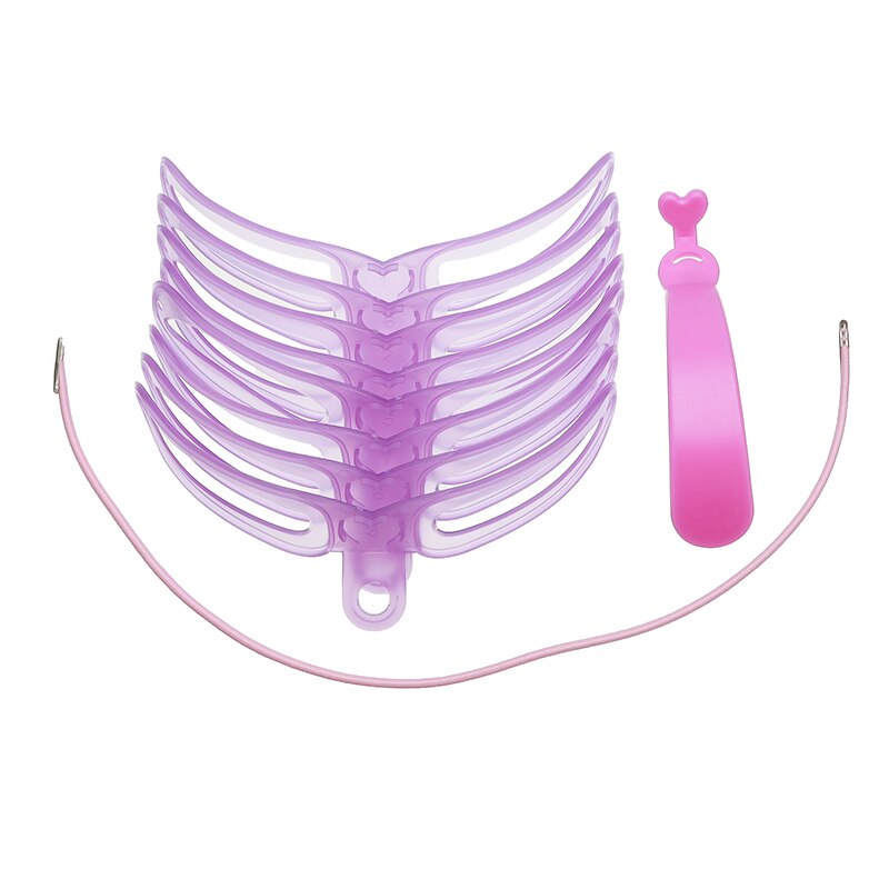8 in1 Eyebrow Shaping Template Helper Eyebrow Stencils Grooming Card Eyebrow Defining Makeup Tools Cosmetics Accessories