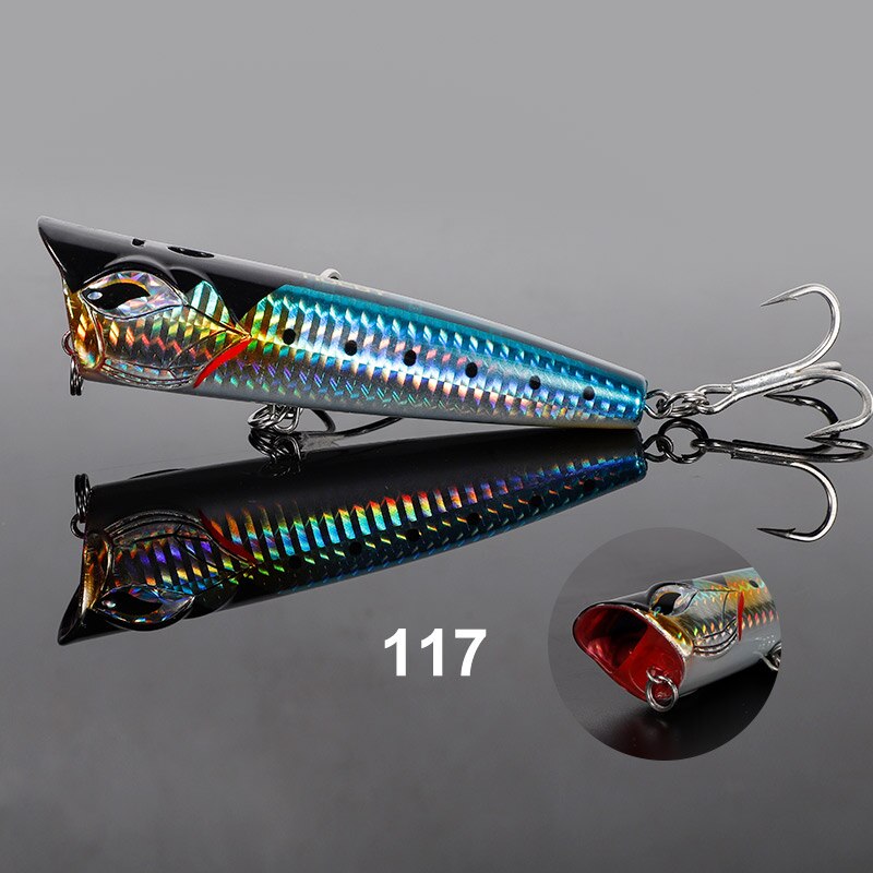 NOEBY Popper Angeln Lockt 120mm 41g 190mm 129g Topwater blasiert Köder Jet Popper Wobbler für GT thunfisch groß Spiel Angeln locken: NSB117 / 120mm 41g