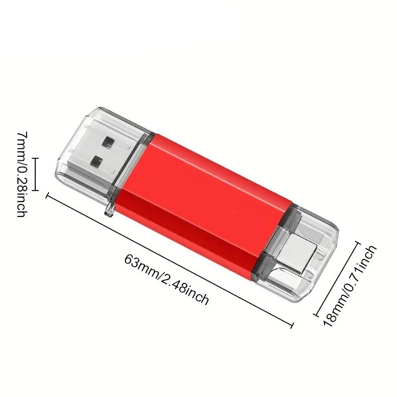 Type-C 2 in 1 OTG 128GB 64GB Pendrive High Speed USB Flash Drive OTG Pen Drive 64GB 128GB 2 in 1 Type C OTG USB Flash Drives
