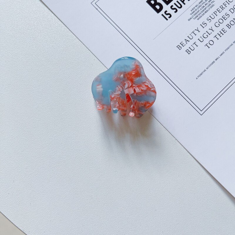 3cm Mini włosy akcesoria chmura w kształcie octanu klamra do włosów dla WomanTortoiseshell Mutiple Barrette akrylowe geometryczne szpilka: 10