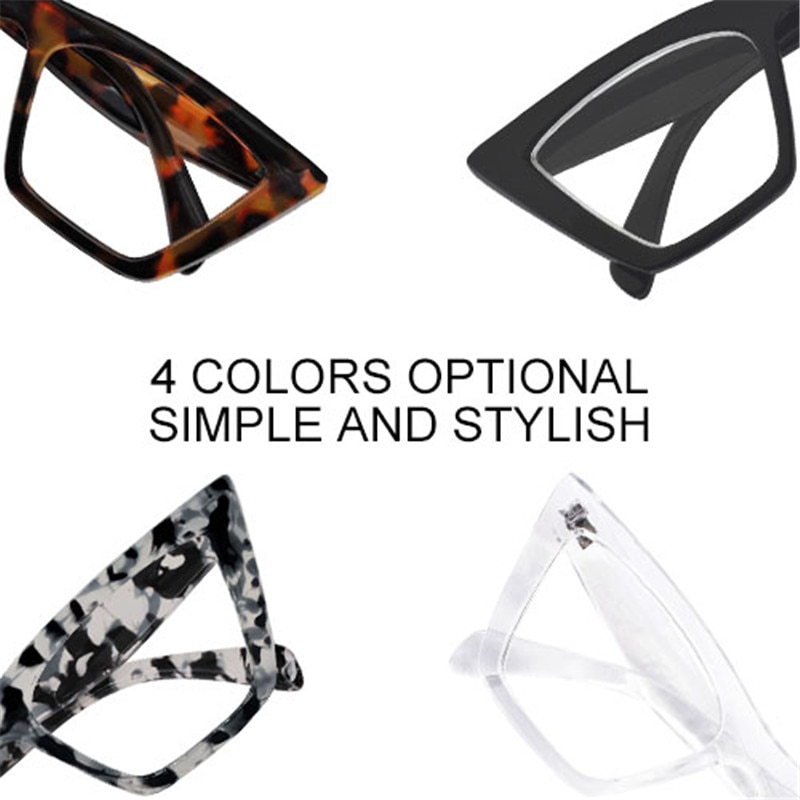 OCCI CHIARI Oversize de bloqueo de luz azul gafas de mujer gato ojo gafas óptico transparente marco computadora gafas para personas con miopía
