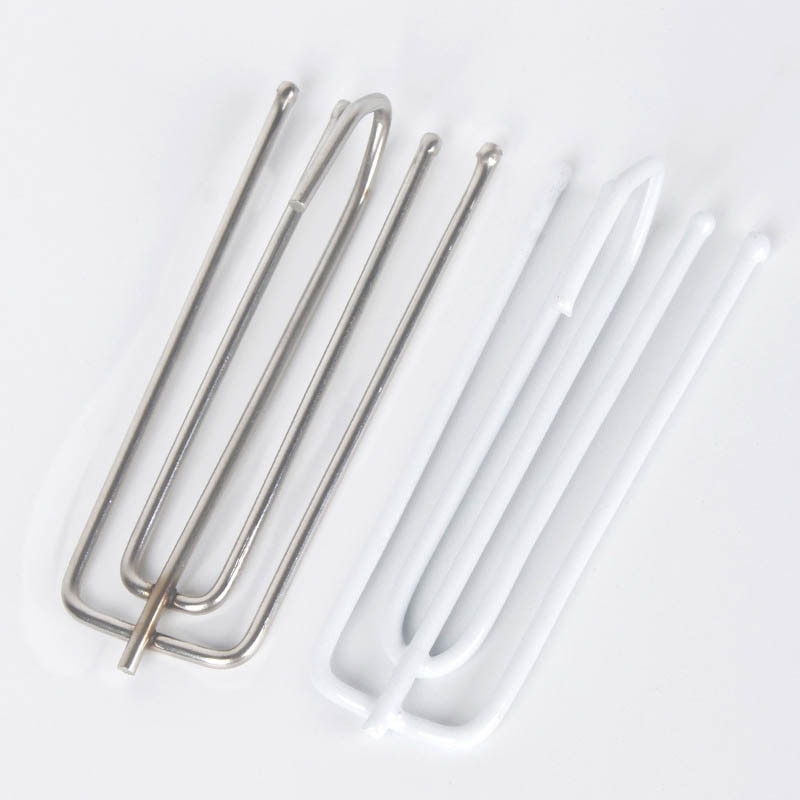 Tragbare Edelstahl Vorhang Tuch Ring Klemme Spuren Anti-rost Metall Vorhang Zubehör Vorhang Band Haken 15 Stck vier gabel