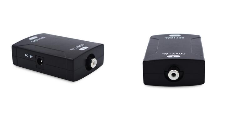 Digital Coax Coaxial RCA to Optical TOSlink SPDIF Digital Audio Converter Adapter Support Dolby AC-3,Dolby 5.1 and DTS Sound