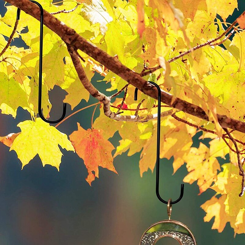 12 Inch 10 Pack Extra Large S Hooks For Hanging Plant Tree Branch,Bird Feeder,Pots And Pans Closet Garden Pergola