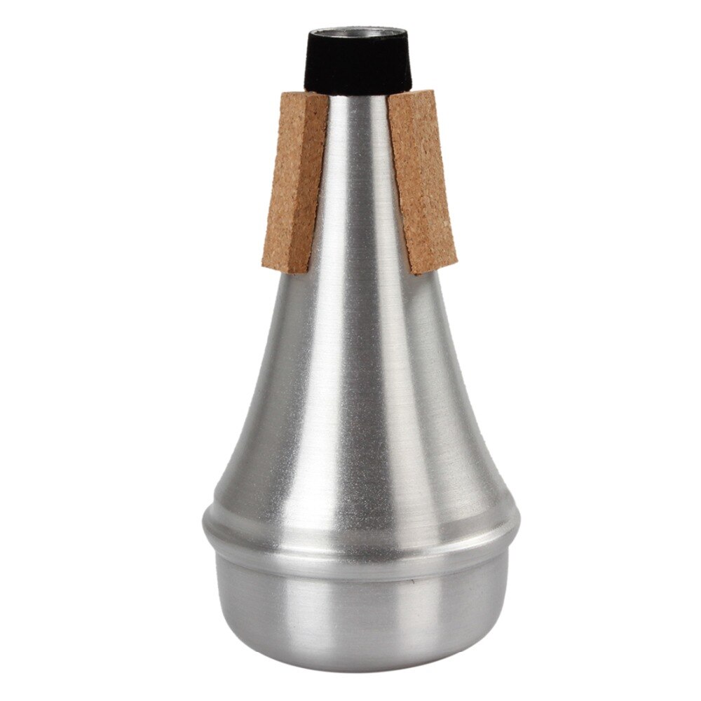 Hoge Professionele Duurzame Aluminium Trompet Mute Trompet Straight Sourdine Zilver Kleur Voor Alle Type Trompetten
