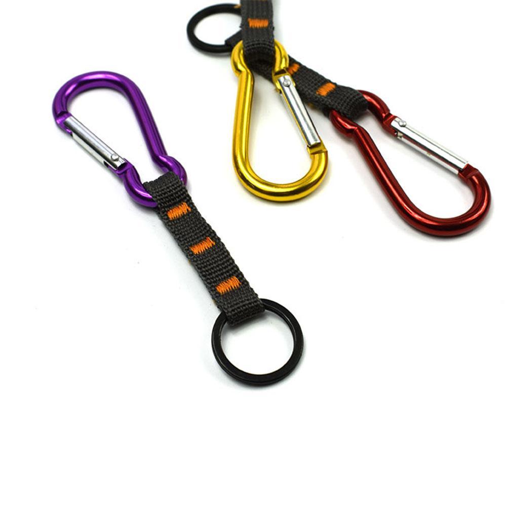Rygsæk bælte hængende nøglering holder karabinhage klip til sports taske 7 farver spænde krog tre ringe kombination