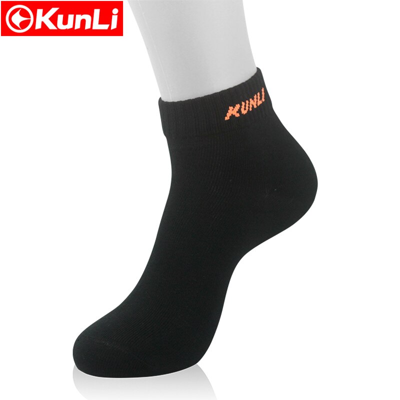 Kunli Leisure Sokken Sport Sokken Badminton Tennis Sokken Snel Droog Ademend Warm Absorberen Zweet Antibacteriële Voor 4 Seizoen: black