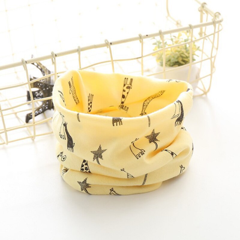 Kid Print Cartoons Scarf Winter Warm Scarves Kids Boys Girls Cotton Blend Multi Use Neck Warmer Scarf Hat Bandana