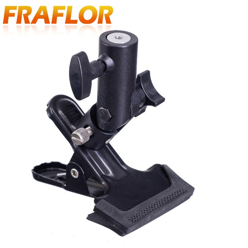 E-type Strong Clip Photographic Lamp Holder Flash Clip E-shaped Fixture Accessories Multi-function for Camera Flash Photograph