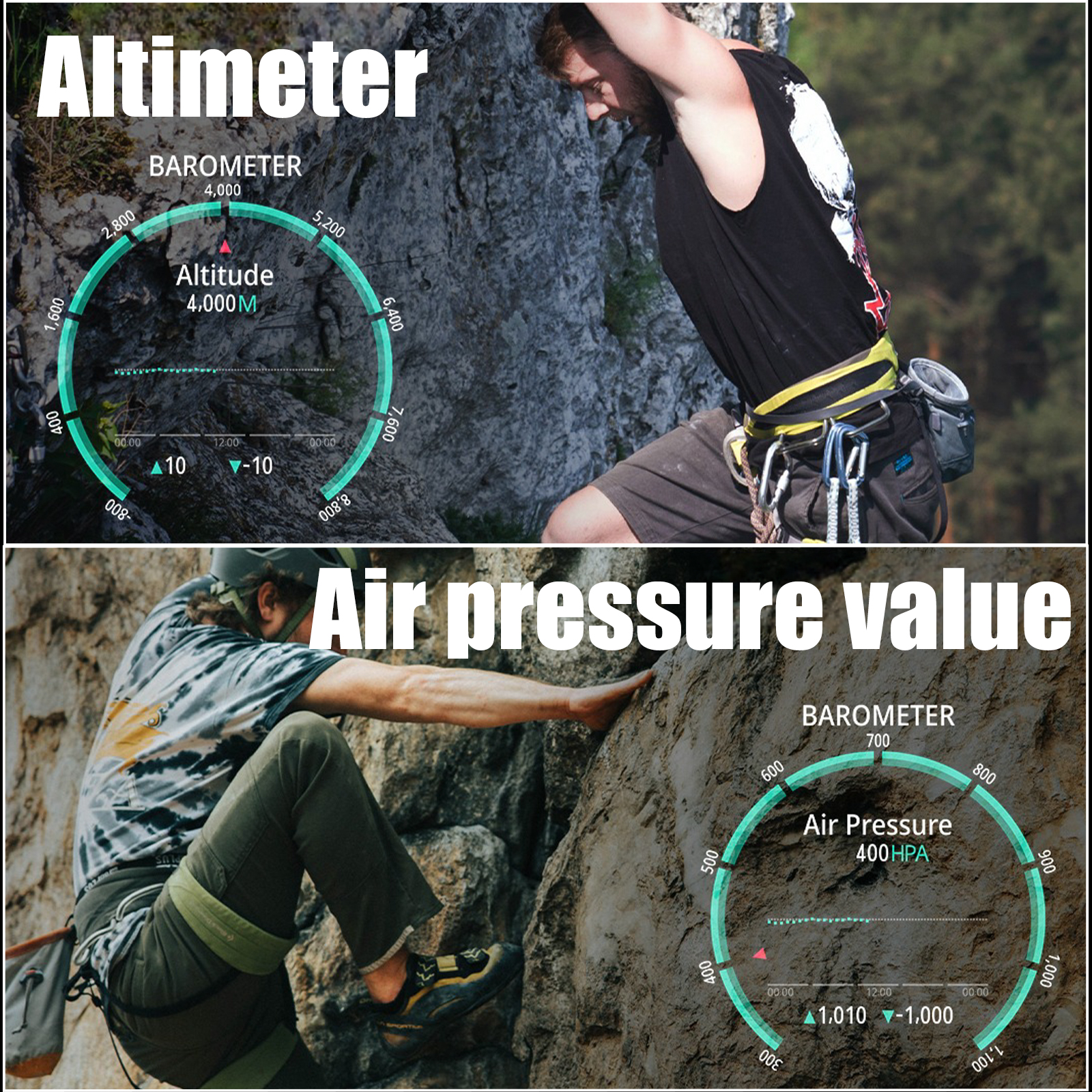 EIGIIS sprytny zegarek KC86 1.43 "ekran AMOLED 1ATM wodoodporny zegarek sportowy dla mężczyzn z kompasem wysokości barometr doprowadziło latarka doprowadziło