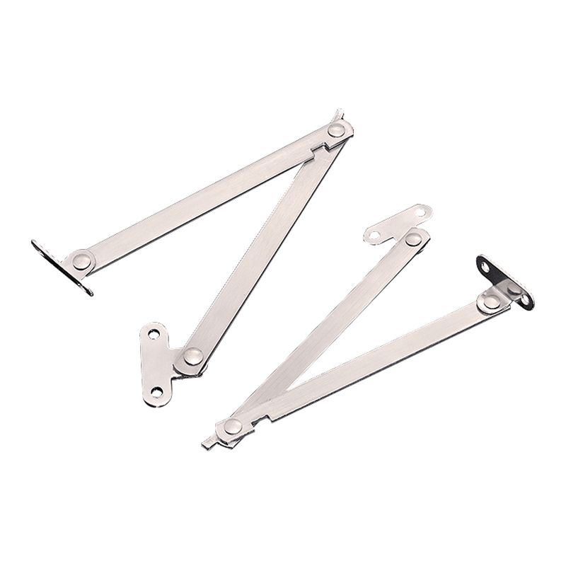 2PCS/Set Furniture Cupboard Stainless Steel Rotatable Folding Lid Support Hinge Soft-Down Stay Hinge Left And Right Support