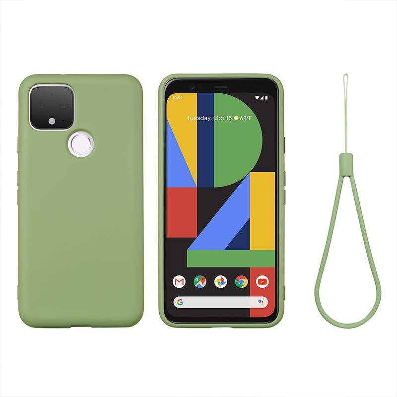 Til google pixel 5 etui blød silikone anti-fall back cove til google pixel 5 telefon stødsikker beskyttelsescover 6.0 tommer: Grøn