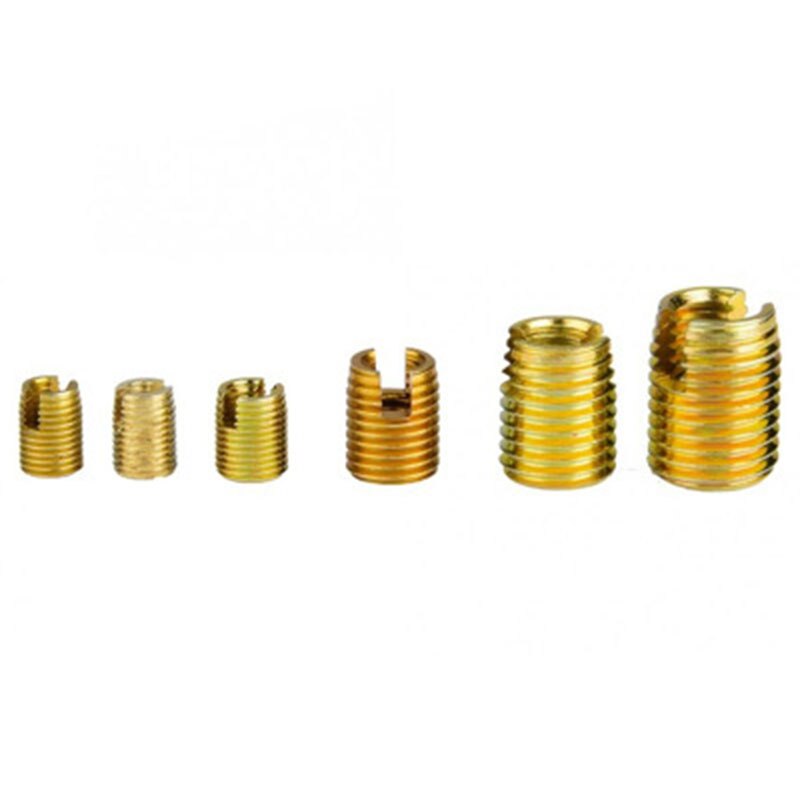 M2.5 Galvanized Self Tapping insert Screw Bushing 302 Slotted Type Wire Thread Insert Nut Repair 20Pcs
