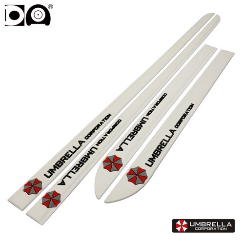 4 Stuks Auto Deur Verlengen Anti-Collision Strip Edge Guard Protector Auto Decor Zwart/Wit Gebruik Voor Auto deur Fit Alle Auto Modellen: White Umbrella