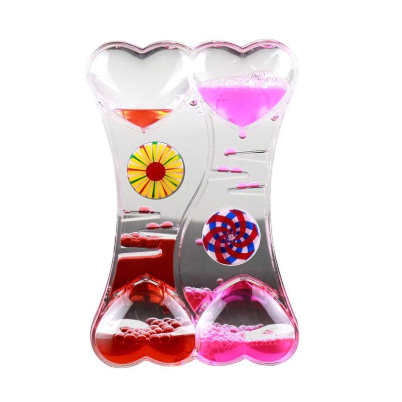 Water Motion Liquid Bubble Timer Calming Sensory Fidget Game Desk Toy Therapeutic Timer Simple Relaxation Time Funnel Toy F J1M5