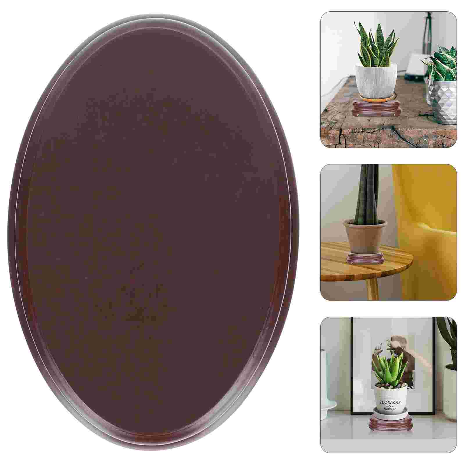 Versatile Wooden Base Statue Holder Flower Vase Pedestal DIY Oblong Base for Home Office Shop