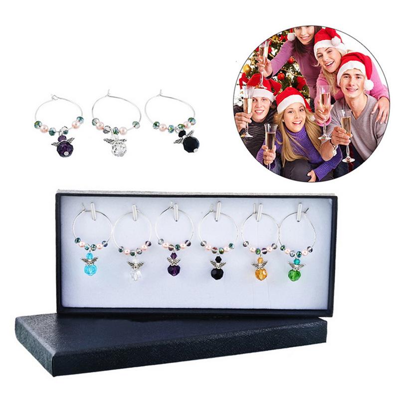 Charms de copa de vino, marcadores, Charms para copas, decoraciones de cóctel