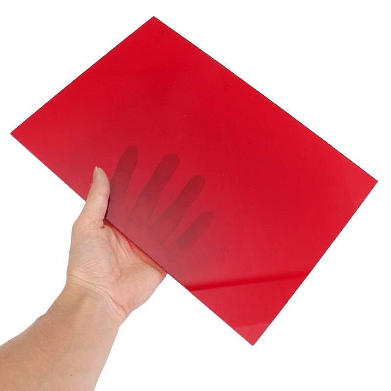 A4 farget svart rød akrylplate plexiglass tallerken diy leketøy tilbehør teknologi modell deler skulptur cnc materiale 210 x 297mm