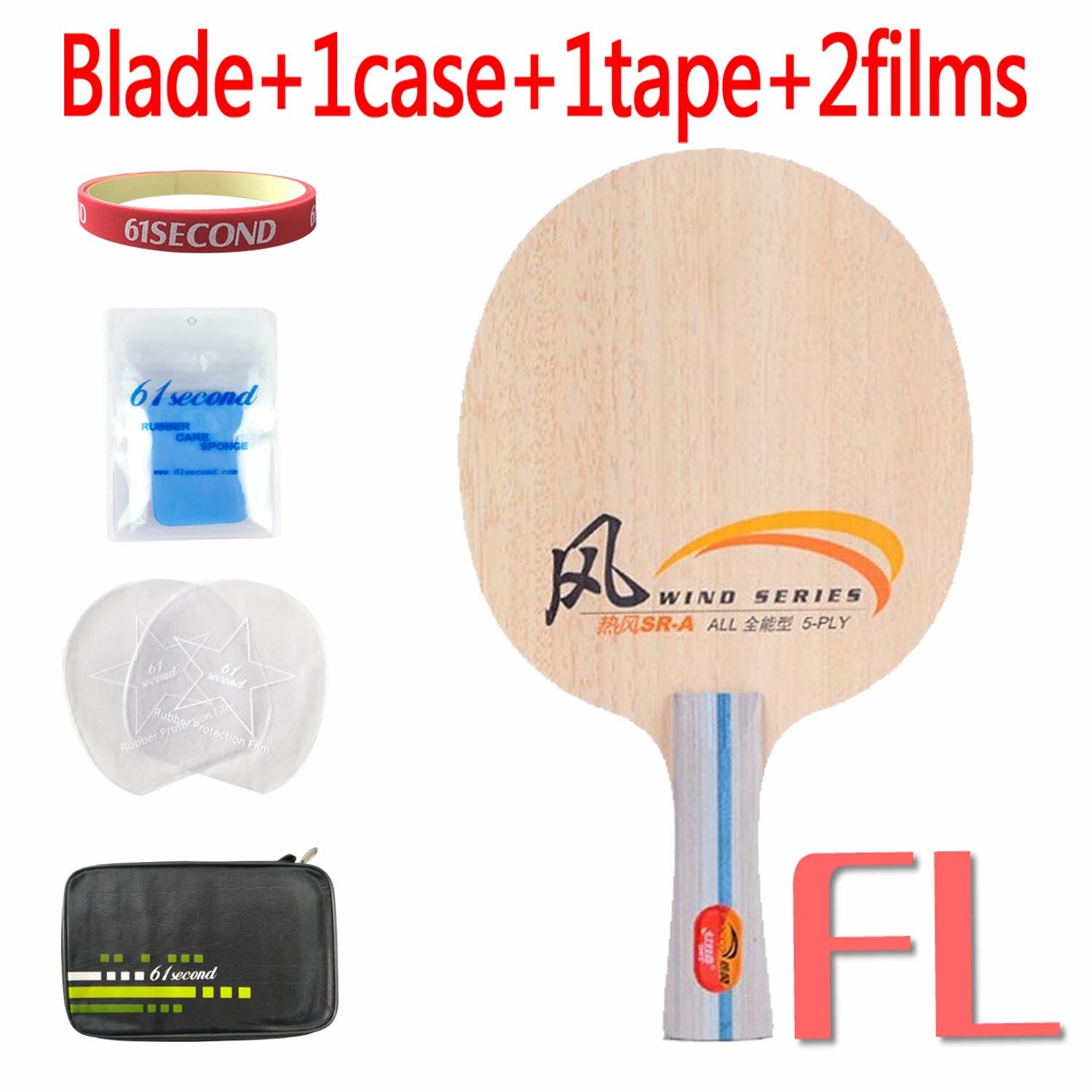 DHS WIND SERIES SR-A allround SIROCCO 5 PLY Pure wood for Beginners Rackets ping pong bat paddle tenis de mesa: FL with FM case