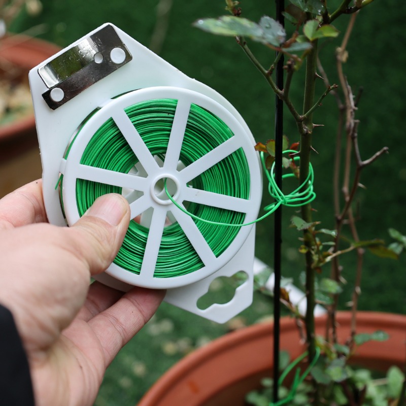 Fil de Cerclage de Jardin Flexible pour Plantes, 20/100m, Liaison, Faisceau de Fer, Fleur, Câble de Support d'Escalade, Ficelle, Canne en Bambou, Outil Rond