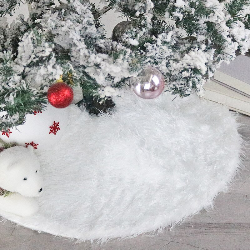 Kerstboom Rok Diameter 122Cm Jaar Kerst Decoratie Witte Plushtree Rokken Home Decor