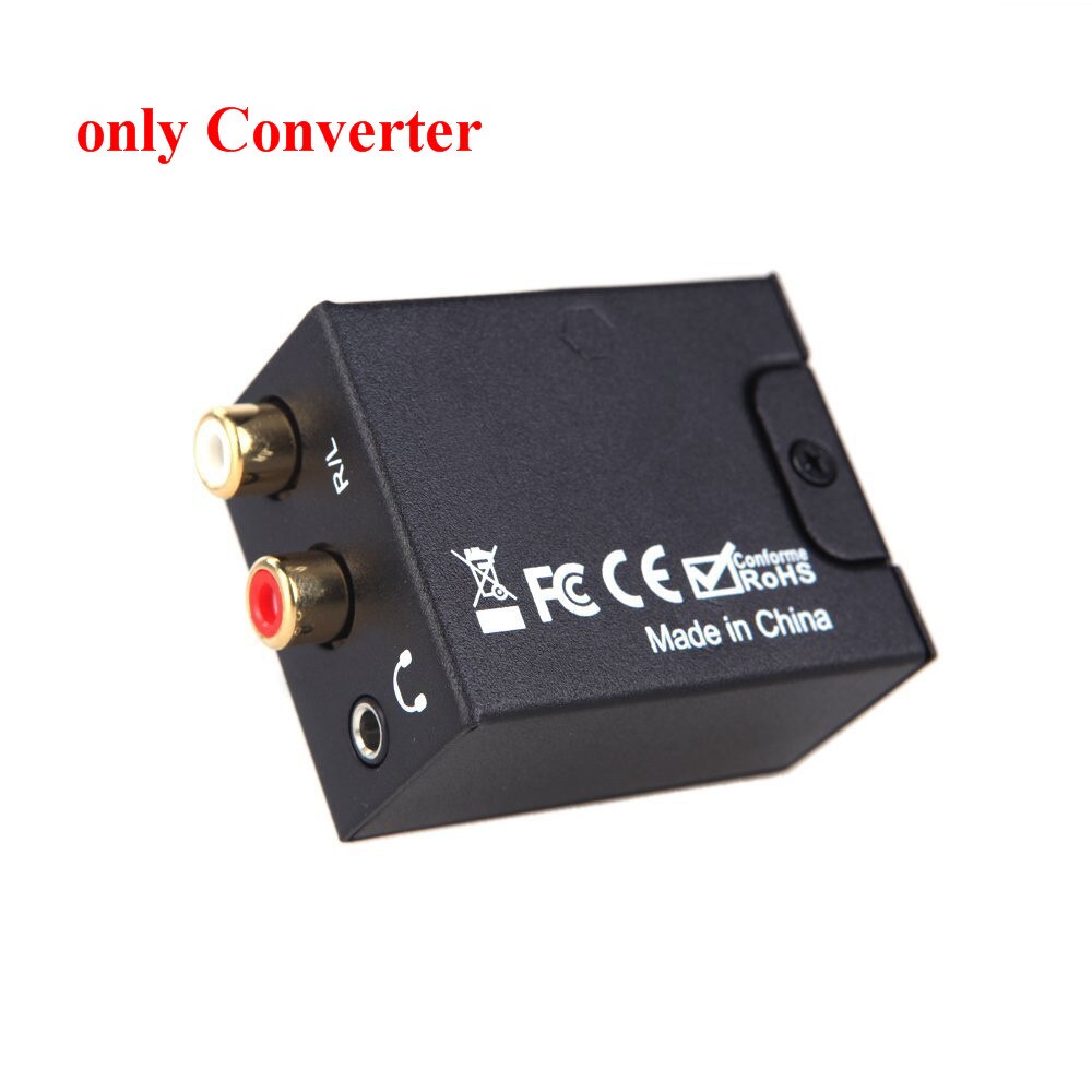 Digital Optical Toslink SPDIF Coax To Analog RCA Audio Converter Adapter: only convert