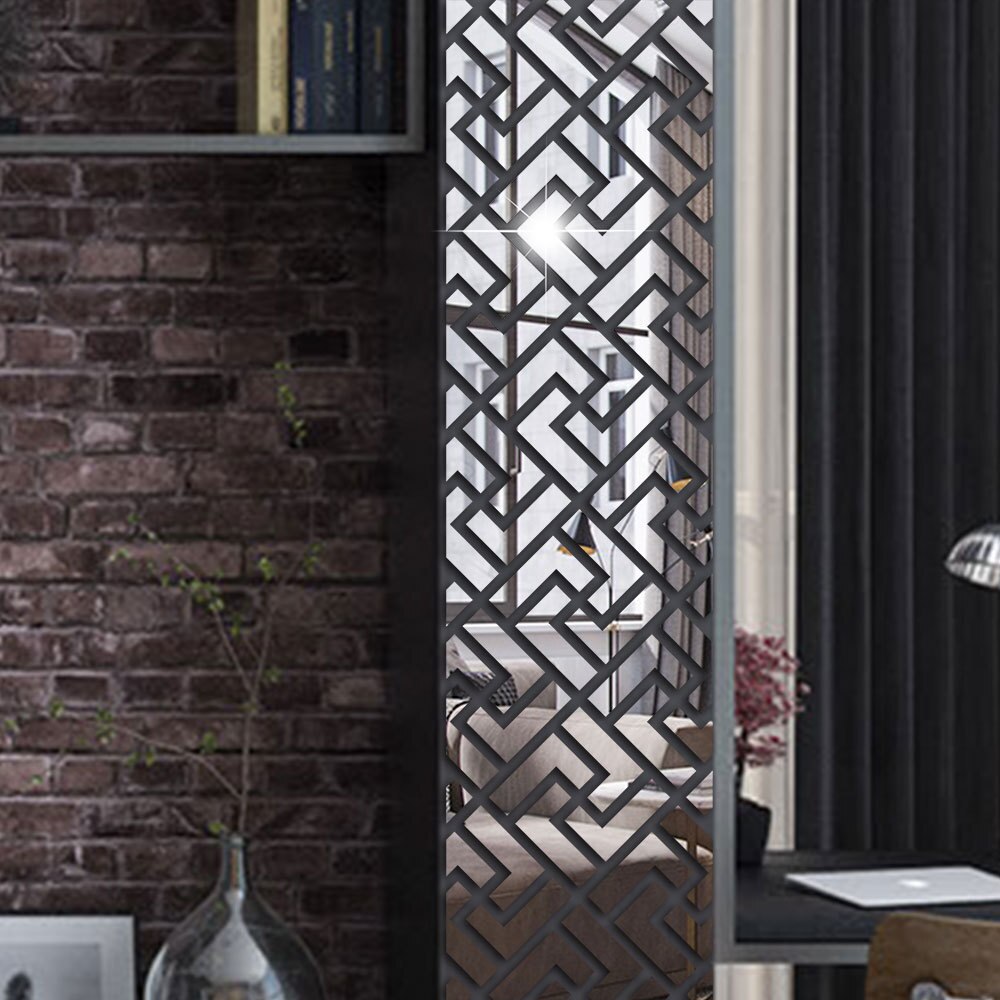 Decorate Home 3D geometry art wall mirror sticker decoration Decals mural painting Removable Decor Wallpaper LF-1181