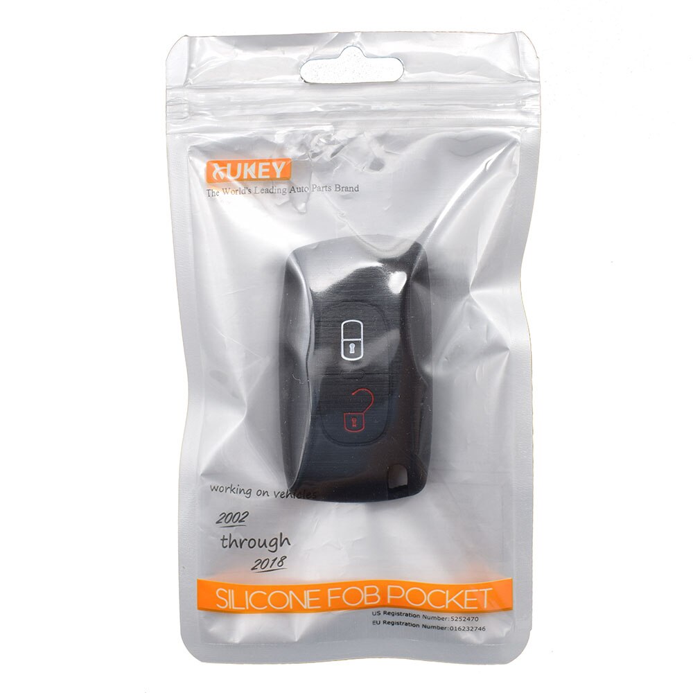Tilbehør 2- knaps nøgledæksel passer til peugeot 307 308 406 407 408 107 206 207 607 fjernbetjeningsholder etui fob shell kædering