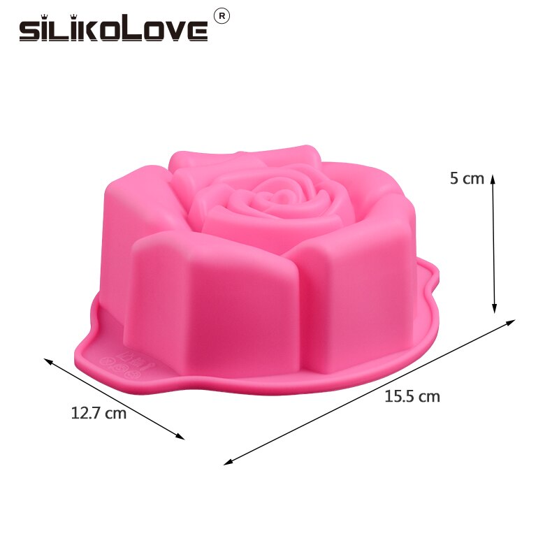 Silikolove Rose Siliconen Mousse Pan Cakevorm Non-stick Bakken Decoratie Gereedschappen Siliconen Vormen Bakvormen 3D Silicone Mold Bakken