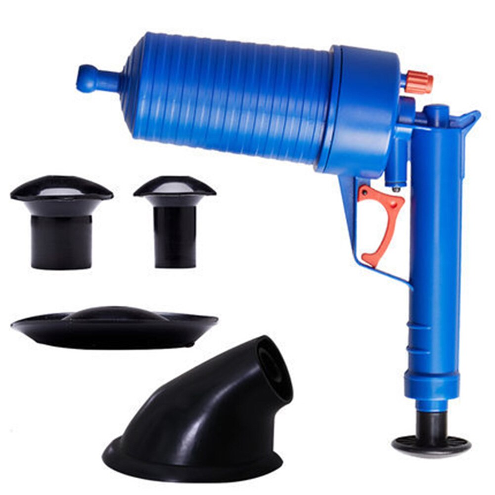 Toiletblaster mini luftafløb blaster vask stempel luftkraft toilet stempel manuel pumpe renser sdf-skib: Blå